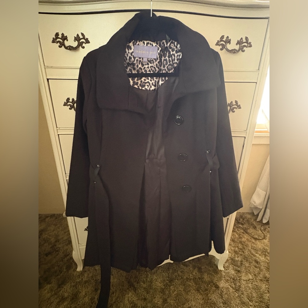 Madden Girl Black Trench Coat